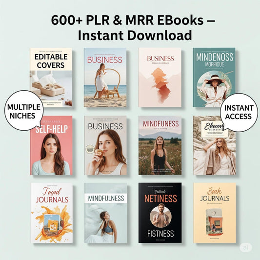 600+ eBook Bundle – Editable PLR & MRR Resell Rights for Business, Fitness & Self‑Help