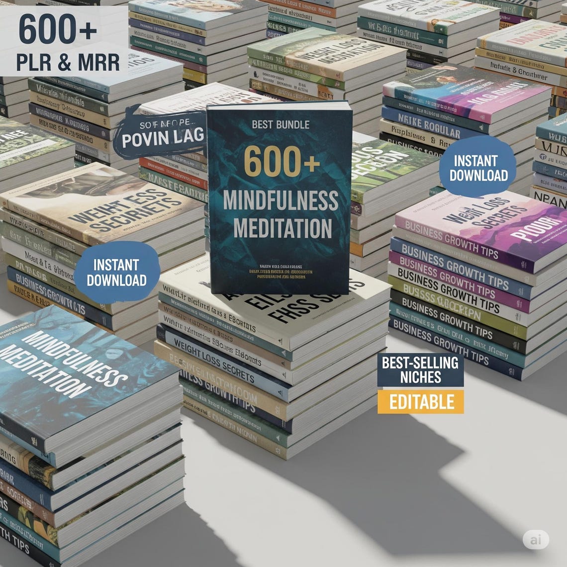600+ eBook Bundle – Editable PLR & MRR Resell Rights for Business, Fitness & Self‑Help