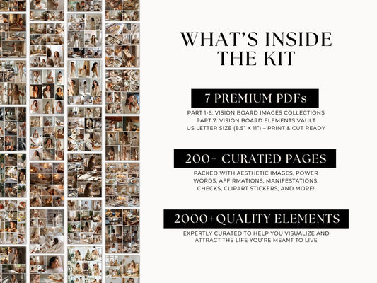 2026 Vision Board & Manifestation Kit – Printable & Digital Goal Setting Pack