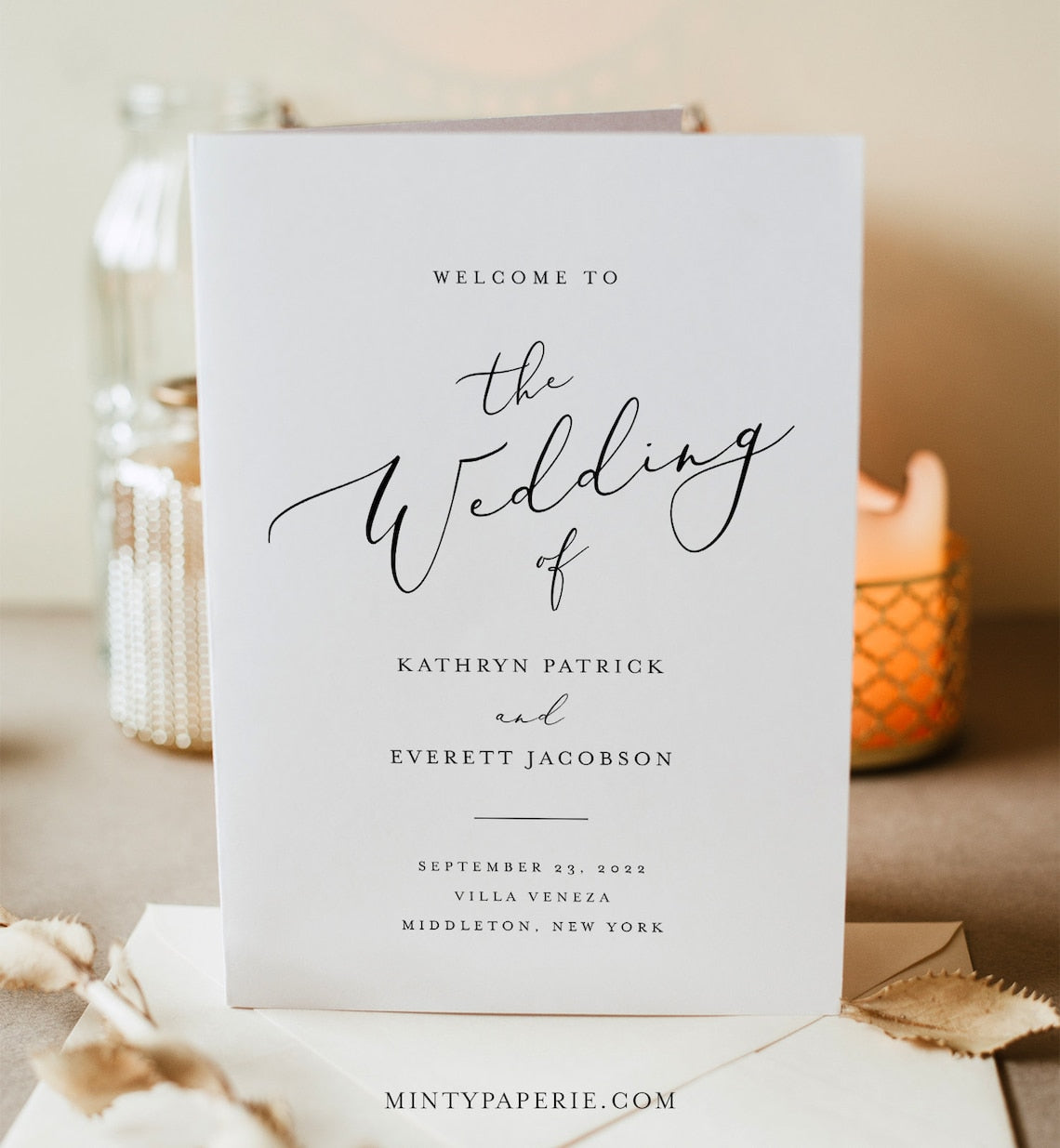 Minimalist Wedding Program | Editable Download