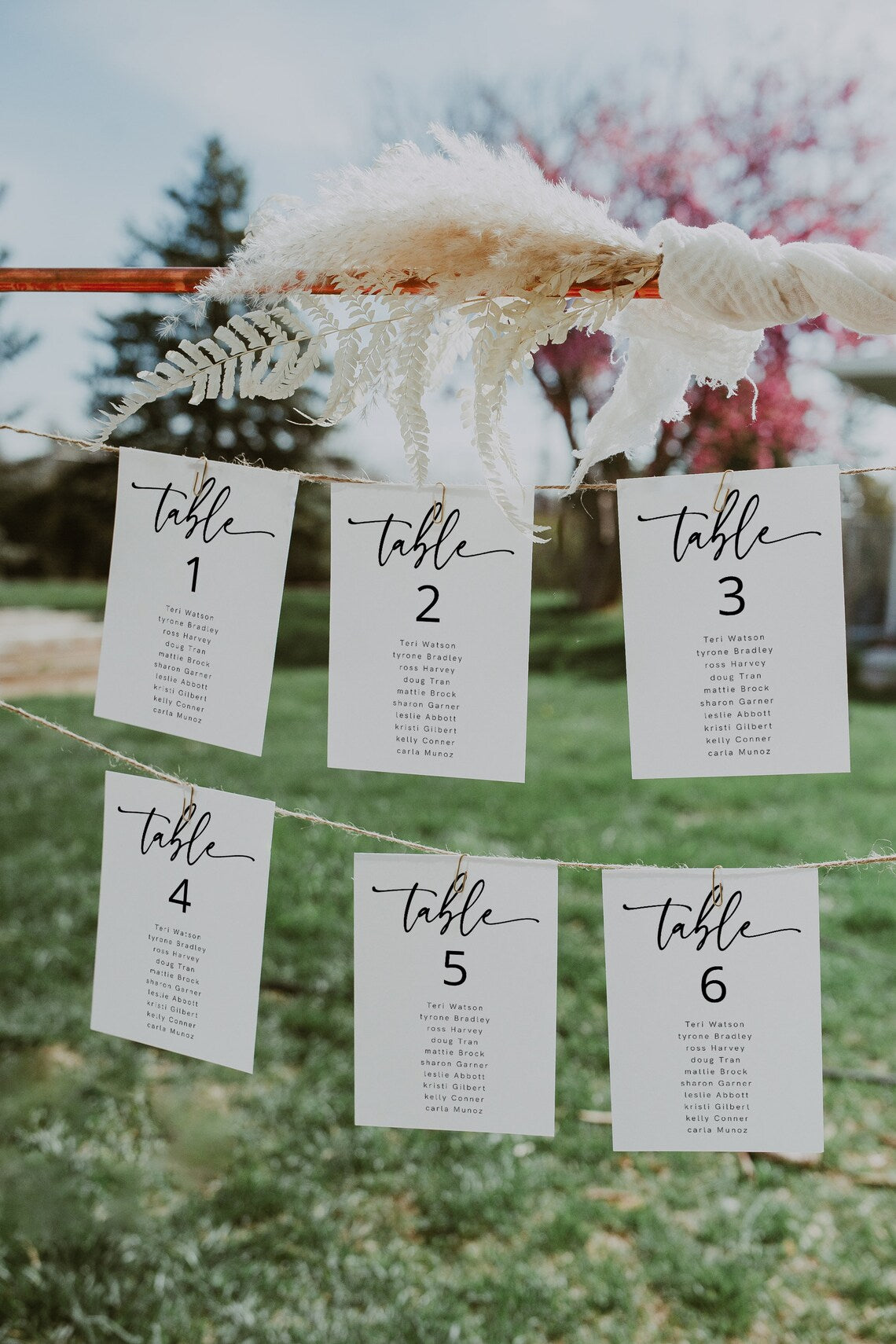 Modern Minimalist Wedding Seating Chart | Editable Template | Instant Download