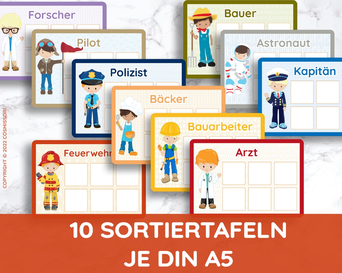 Professions & Characteristics Cards – Digital Download Educational Set