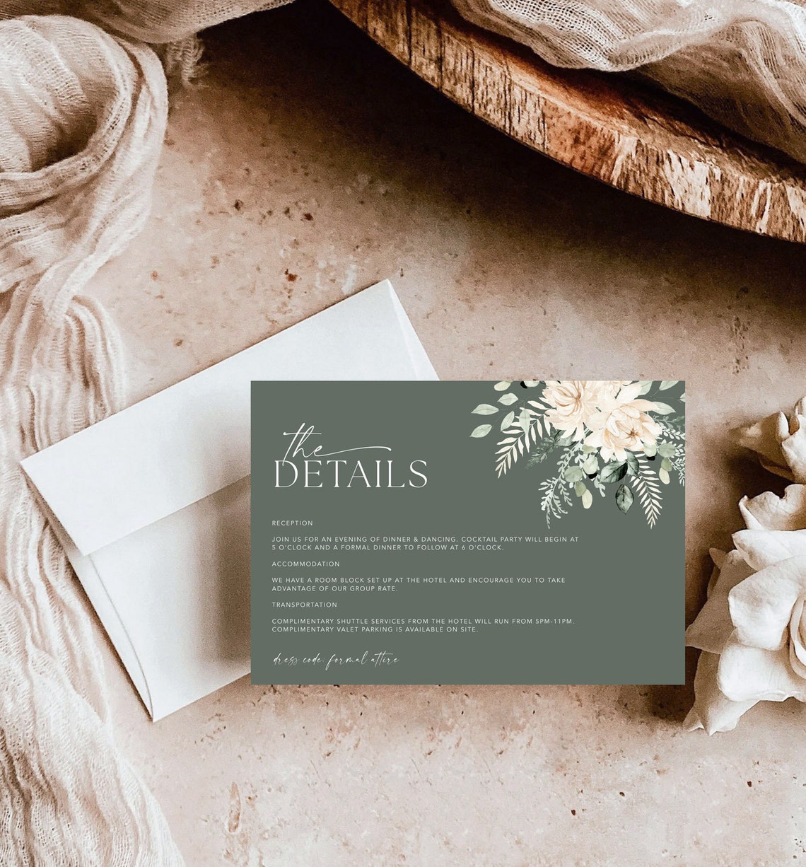 Summer Wildflower Wedding Invitation Template | Whimsical Floral Design with QR Code