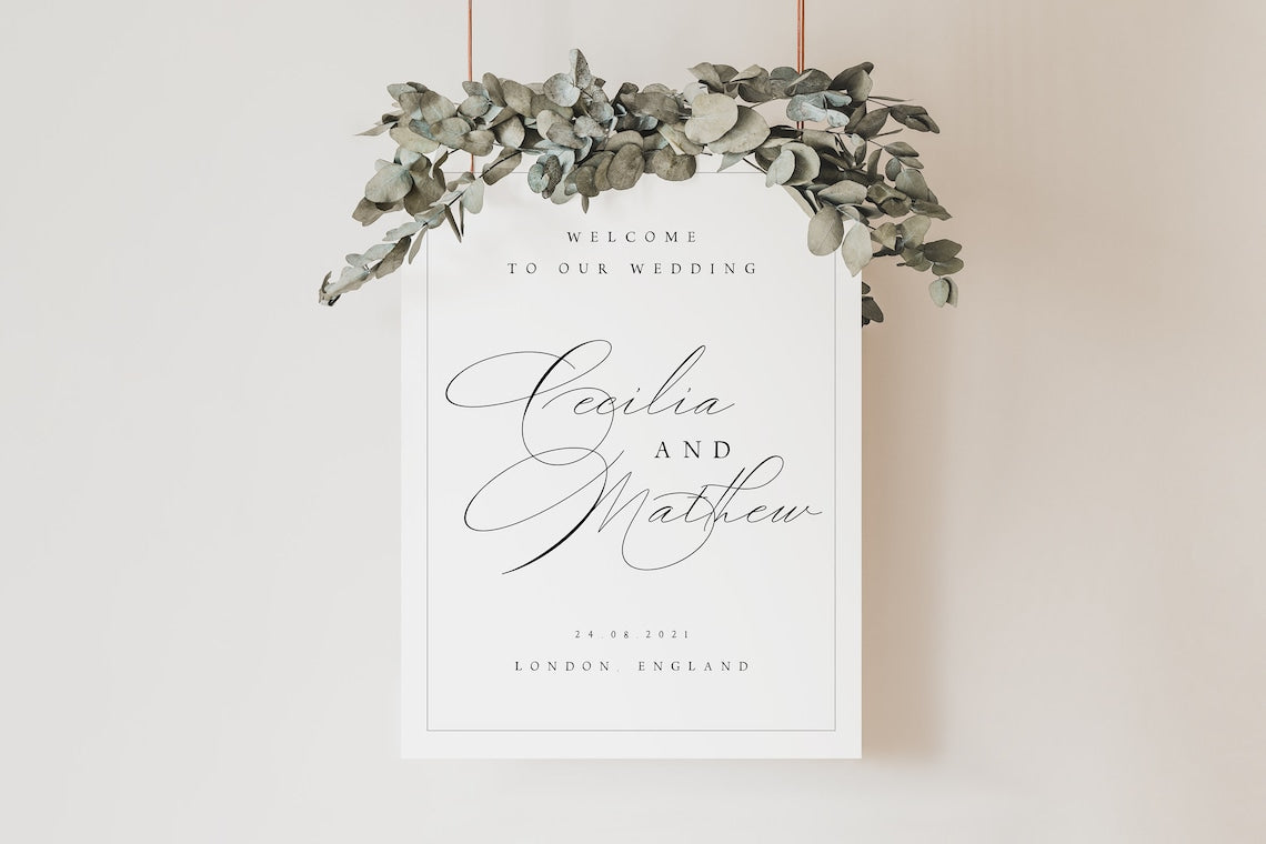 Wedding Welcome Sign – Editable Digital Download