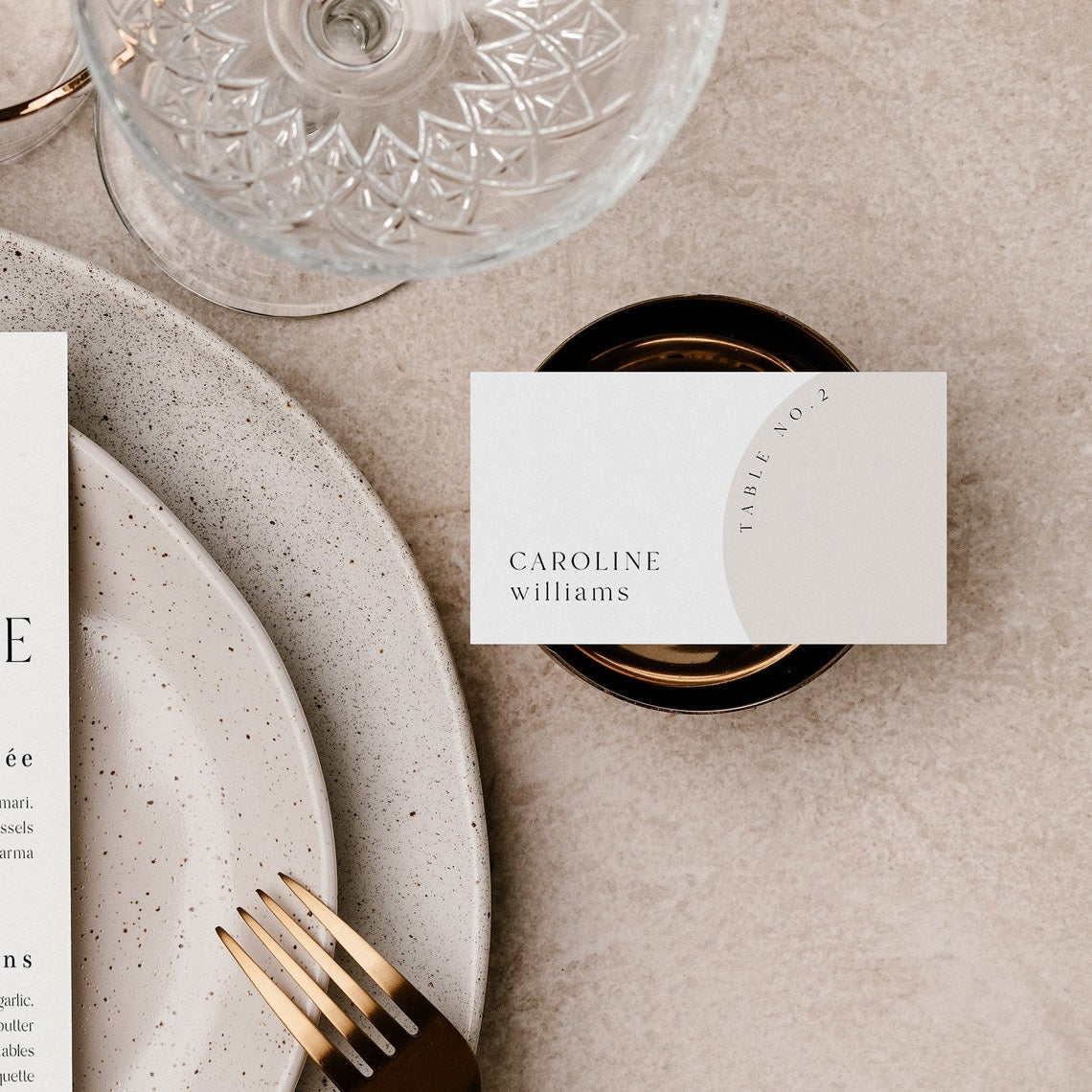 Modern Boho Arch Menu & Place Card Template | Canva Wedding | Instant Download