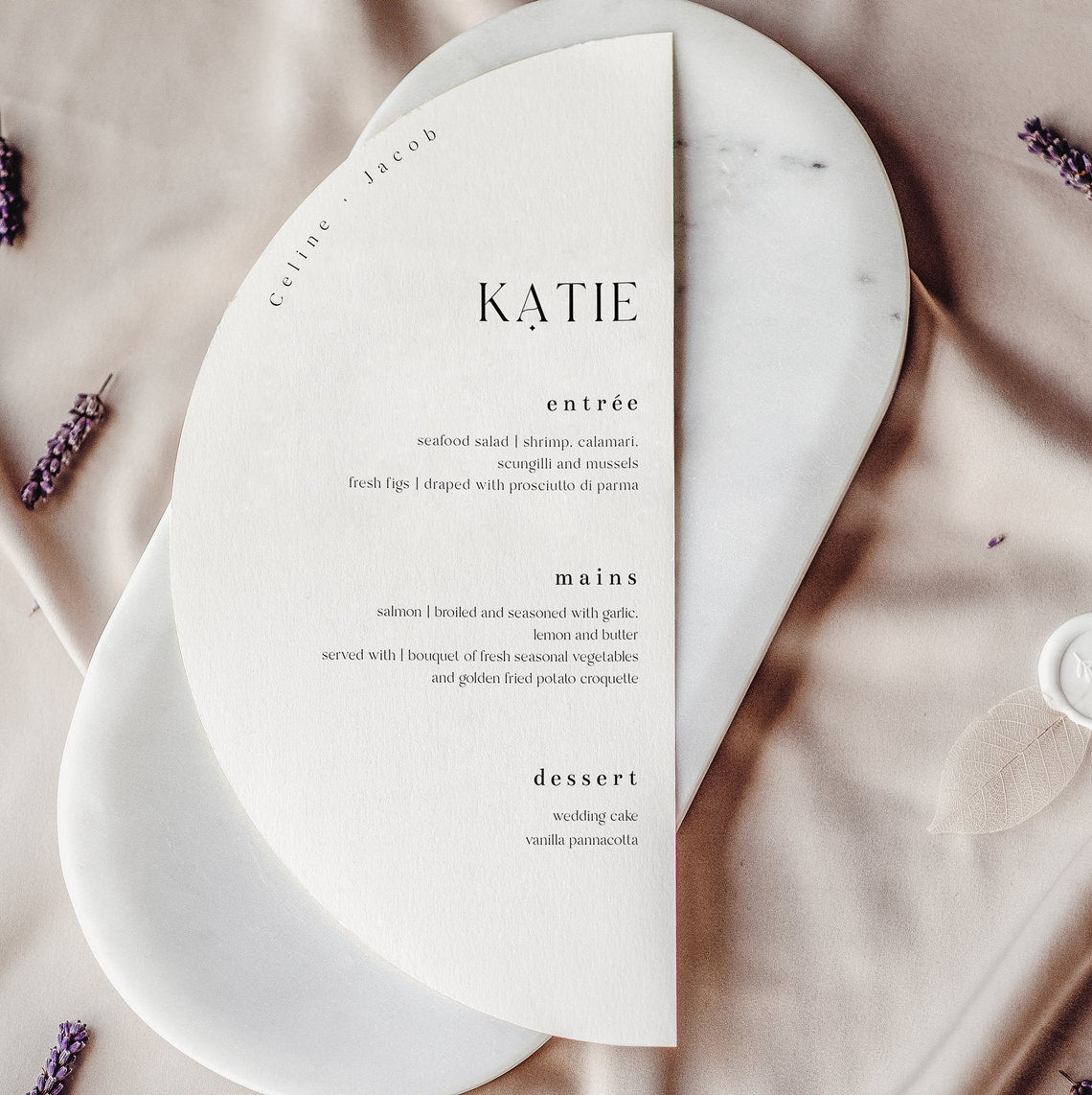 Modern Boho Arch Menu & Place Card Template | Canva Wedding | Instant Download