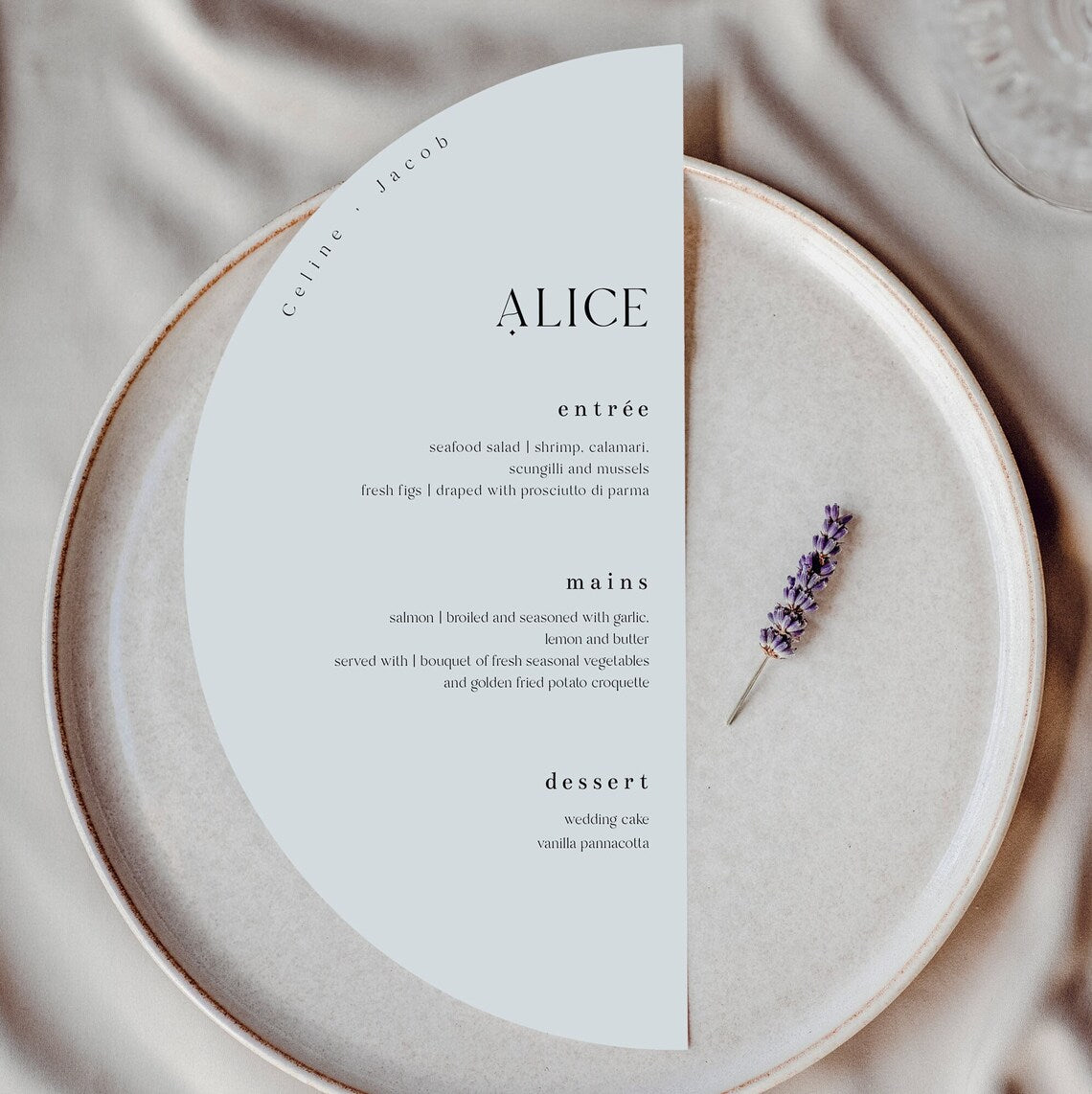 Modern Boho Arch Menu & Place Card Template | Canva Wedding | Instant Download