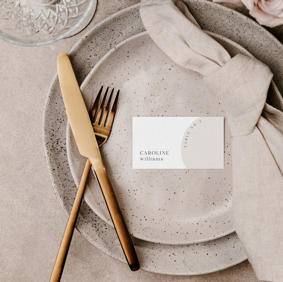 Modern Boho Arch Menu & Place Card Template | Canva Wedding | Instant Download