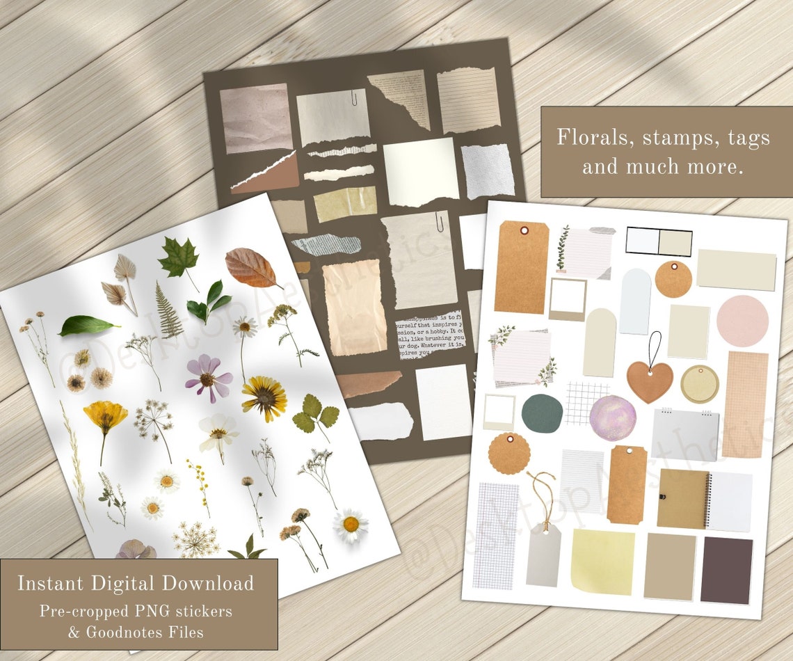 “180 Digital Journal Stickers – Pre‑Cropped PNGs for GoodNotes, Notability & iPad Journals”