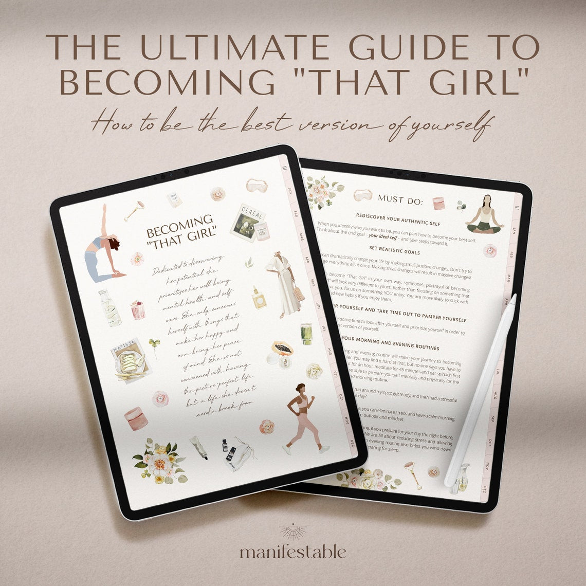 “All-in-One ‘That Girl’ Digital Planner – Undated Edition for Daily, Weekly & Monthly Focus”