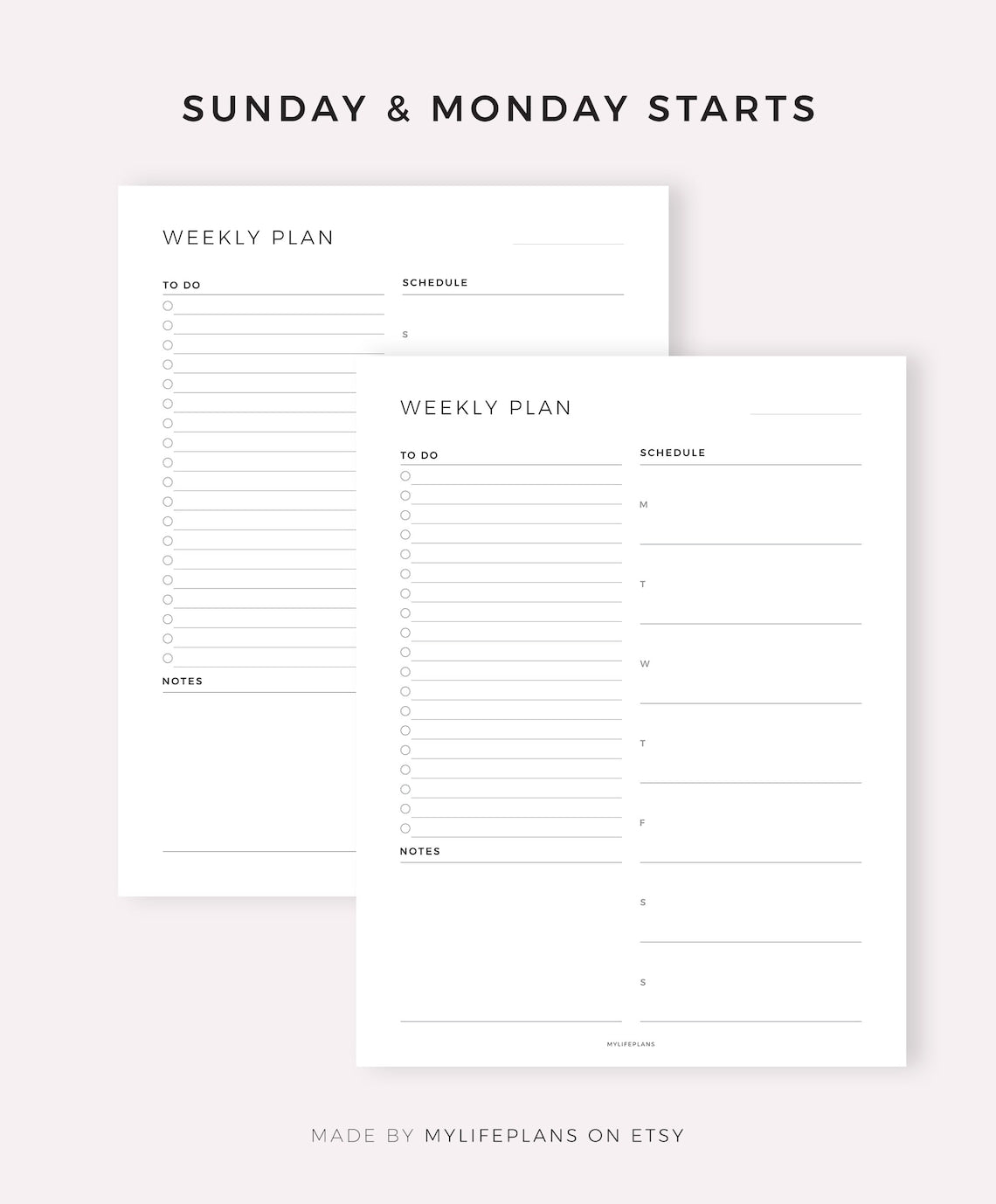 Simple Weekly Digital Planner – Editable Weekly Layout PDF/GoodNotes