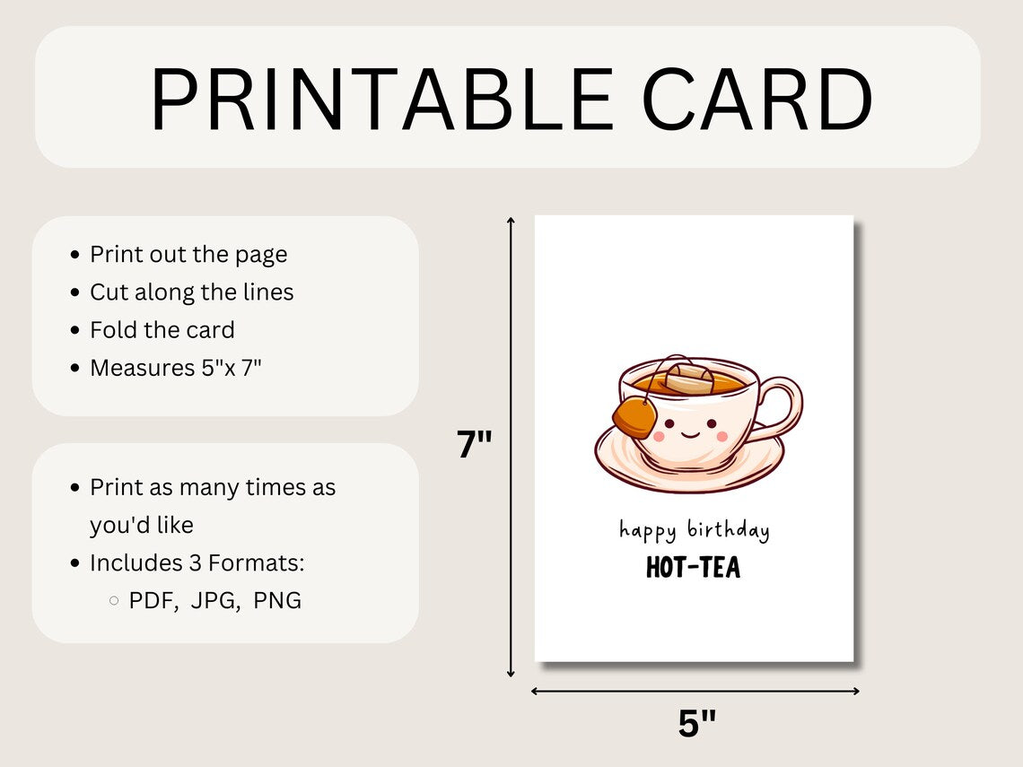 Printable Funny Birthday Card – Instant Digital Download