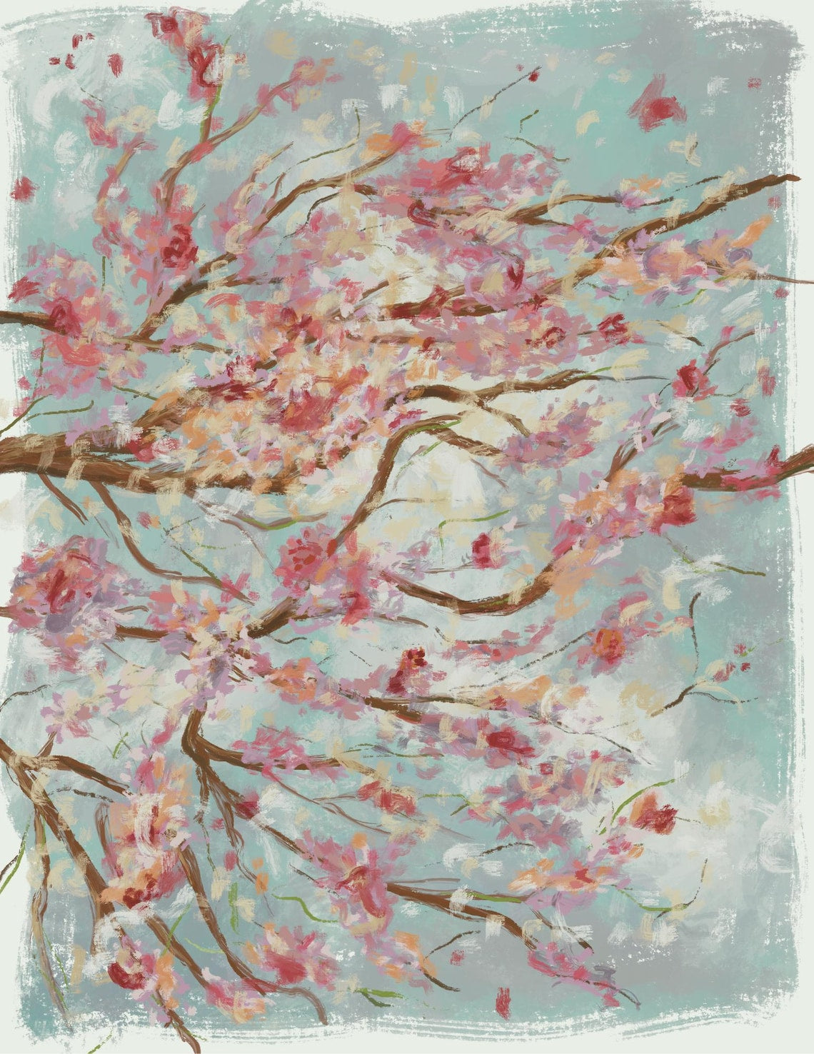 Whimsical Hand-Illustrated Wedding Invitation – Antique Garden Charm