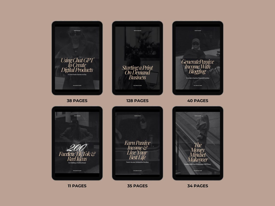 Passive Income eBook Bundle | MRR Resell Rights + Faceless Photos