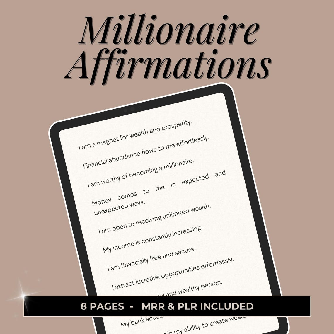 “Millionaire’s Affirmations” – Instant Download e‑Book to Unlock Abundance