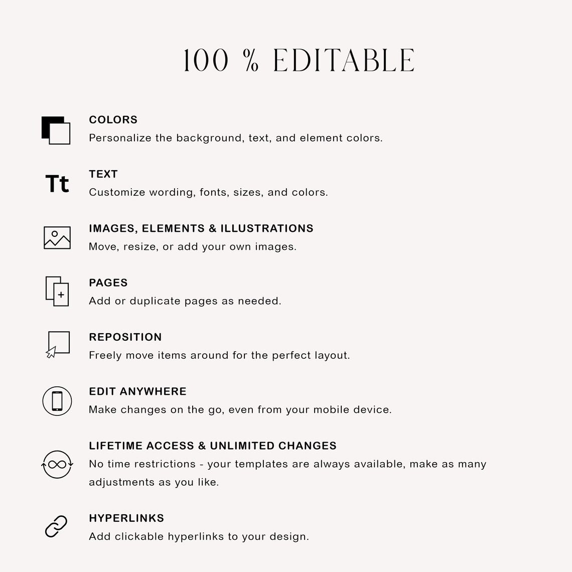 Modern Boho Arch Menu & Place Card Template | Canva Wedding | Instant Download