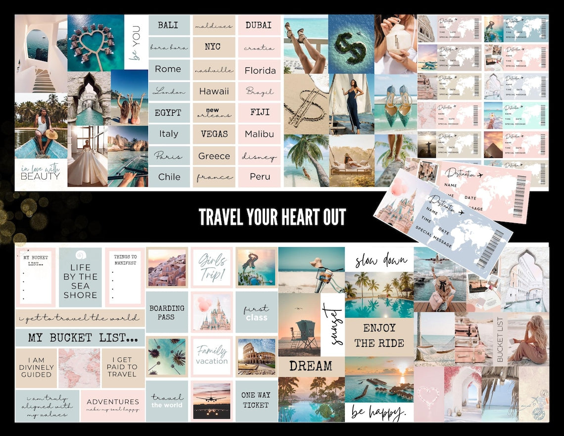 Millionaire Mindset Vision Board Kit – Goal Visualization & Success Affirmations (Digital Download)