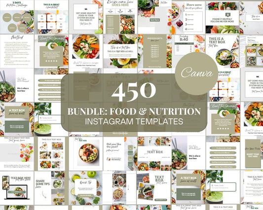 Instagram Post Templates – Food & Nutrition Kit for Coaches & Brands