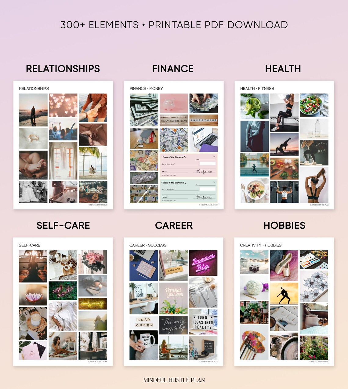 Digital Vision - Board Materials Kit – Editable Templates for Goal Planning