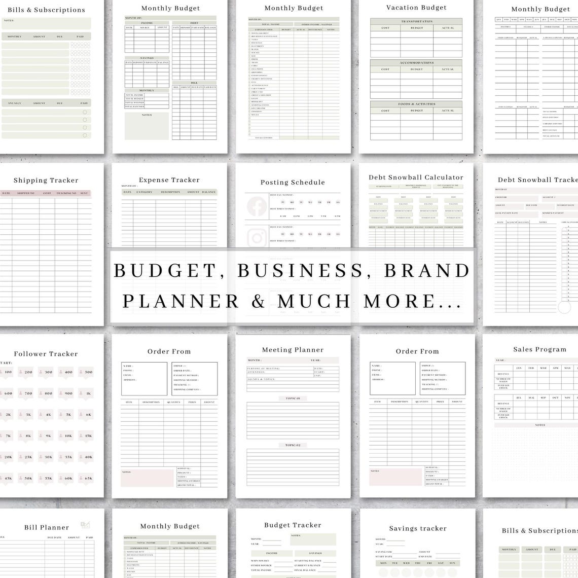 Ultimate Life Planner – All‑in‑One Digital Download (Undated / Edit & Print)