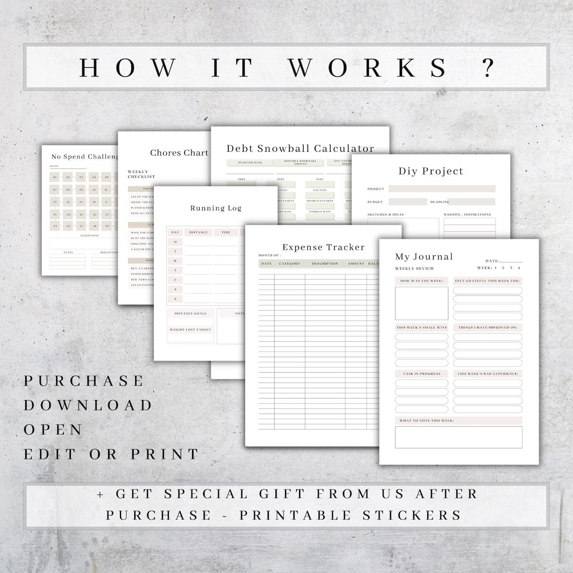 Ultimate Life Planner – All‑in‑One Digital Download (Undated / Edit & Print)