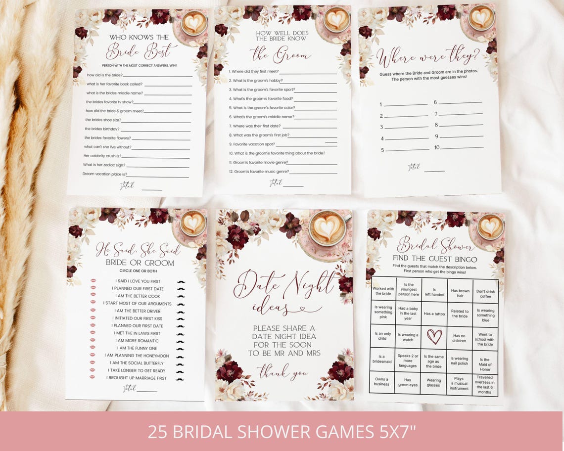 Love Is Brewing Bridal Shower Bundle | Editable Coffee Theme Decor