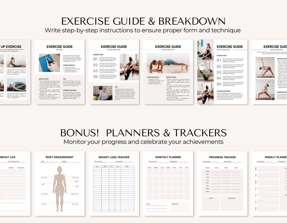 Editable Fitness eBook Template – Complete Workout & Nutrition Guide
