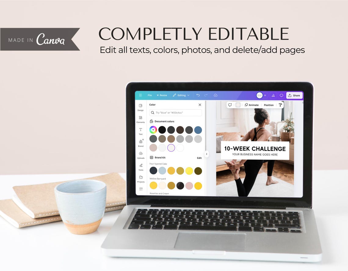 Editable Fitness eBook Template – Complete Workout & Nutrition Guide