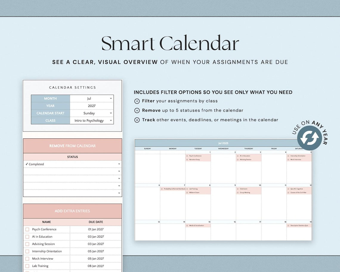 Digital Tracking Table – Editable Progress & Habit Tracker Dashboard