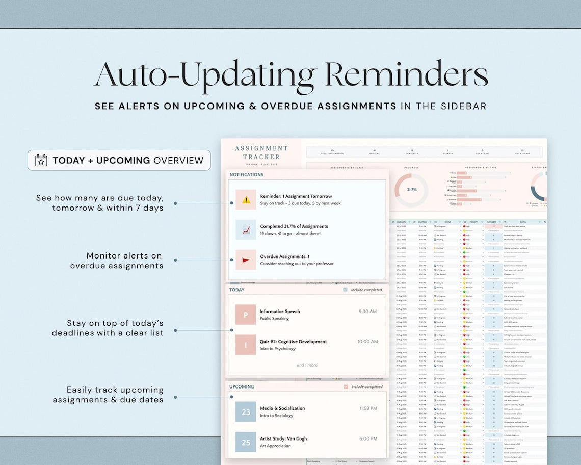 Digital Tracking Table – Editable Progress & Habit Tracker Dashboard
