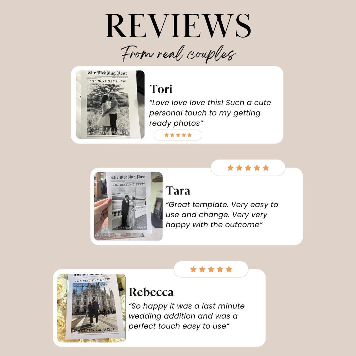 Folded Printable Wedding Newspaper – Custom DIY Keepsake