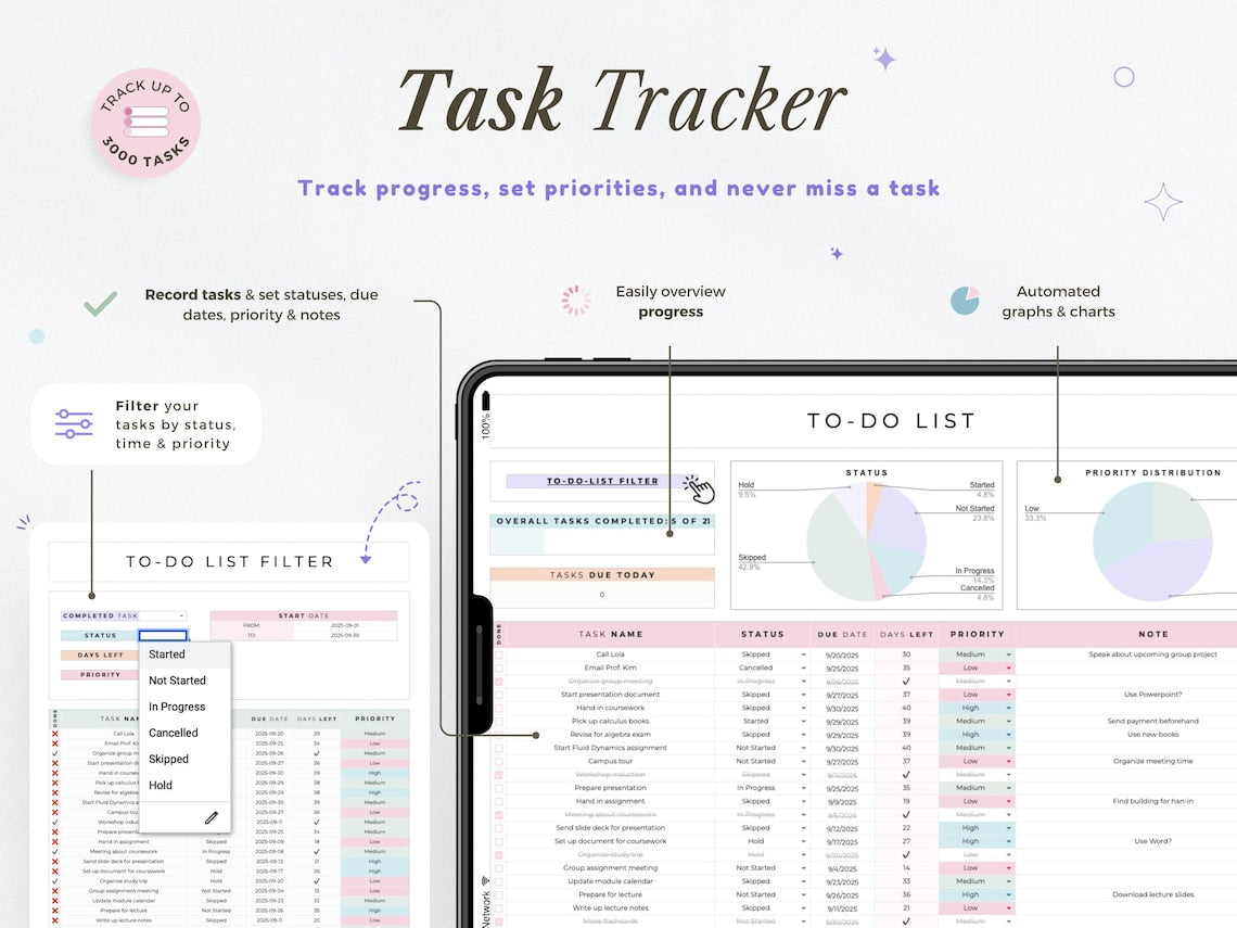 Digital Content Planner for Social Media – Editable Digital Download