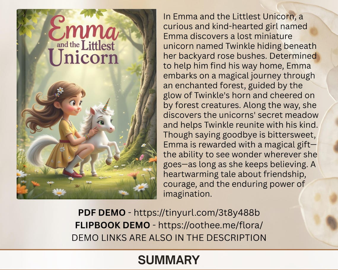 Kids eBook – Bedtime Story About Kindness (Digital Download)