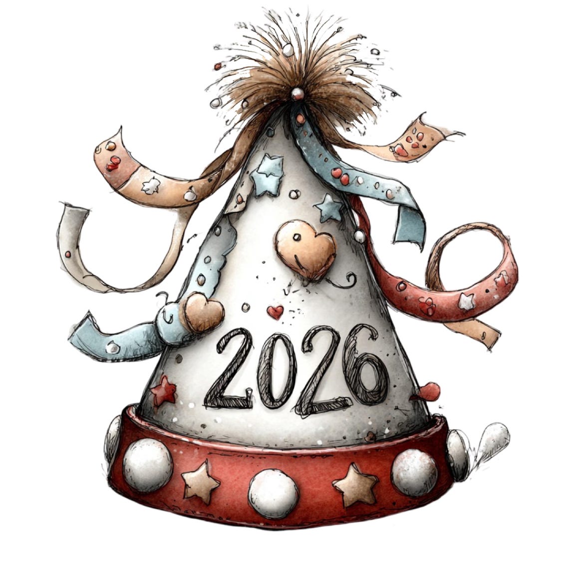 New Year 2026 Clipart Bundle – Festive Holiday PNG/JPG Illustrations, Instant Download