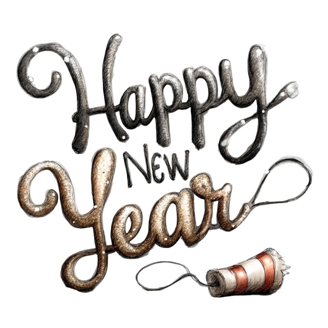 New Year 2026 Clipart Bundle – Festive Holiday PNG/JPG Illustrations, Instant Download