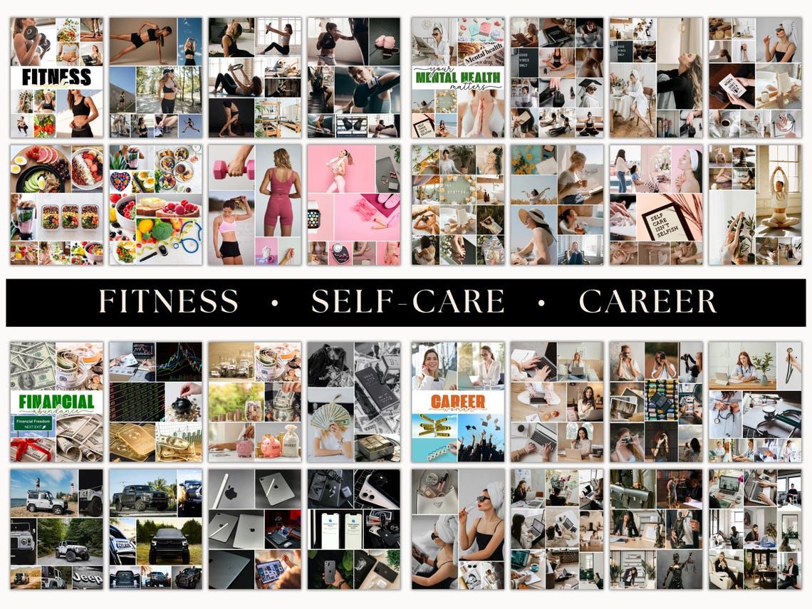 2026 Vision Board & Manifestation Kit – Printable Goal Setting Pack