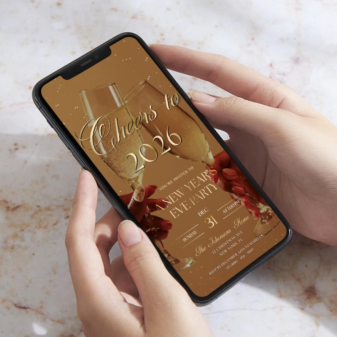 Animated New Year 2026 Invitation – Editable Digital Video Template