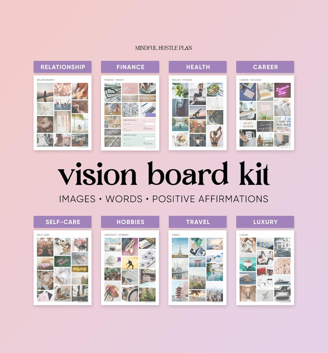 2026 Vision Board Toolkit – Printable Goal Visualization & Inspiration Kit