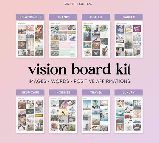 2026 Vision Board Toolkit – Printable Goal Visualization & Inspiration Kit