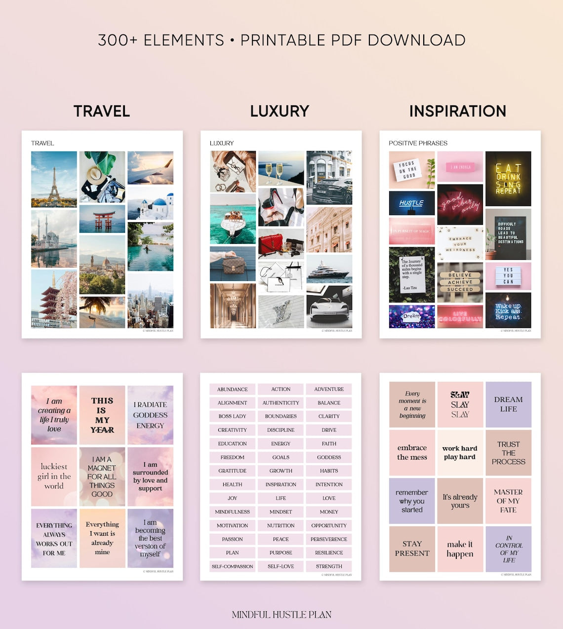 2026 Vision Board Toolkit – Printable Goal Visualization & Inspiration Kit