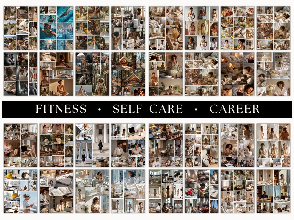 2026 Vision Board & Manifestation Kit – Printable Goal Setting Digital Download