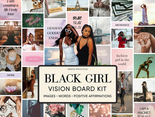 Vision Board Kit – Printable Goal Setting & Visualization Materials
