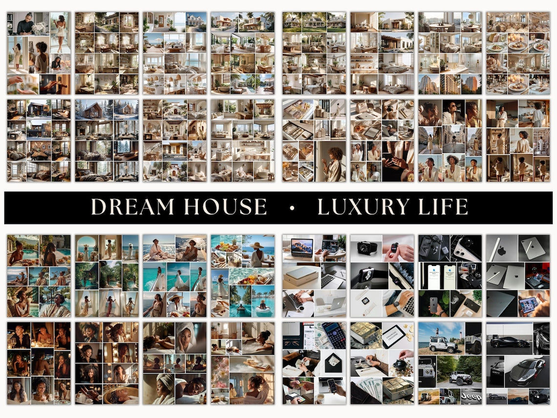 2026 Vision Board & Manifestation Kit – Printable Goal Setting Digital Download