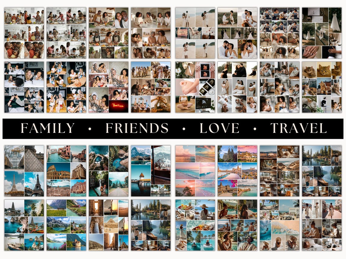 2026 Vision Board & Manifestation Kit – Printable Goal Setting Digital Download